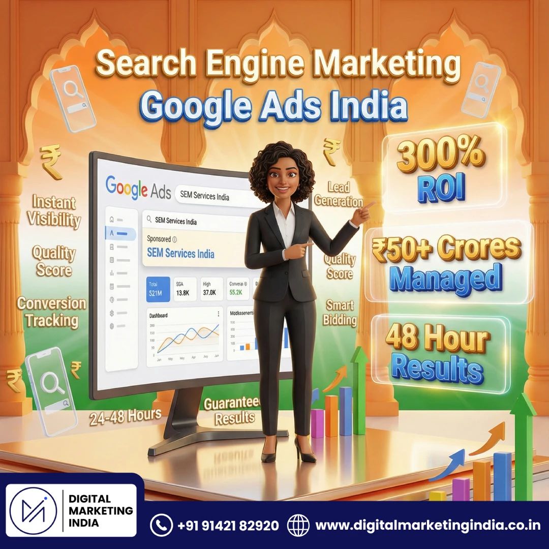 Professional SEO services India featuring expert team characters achieving #1 Google rankings with Indian cultural design elements